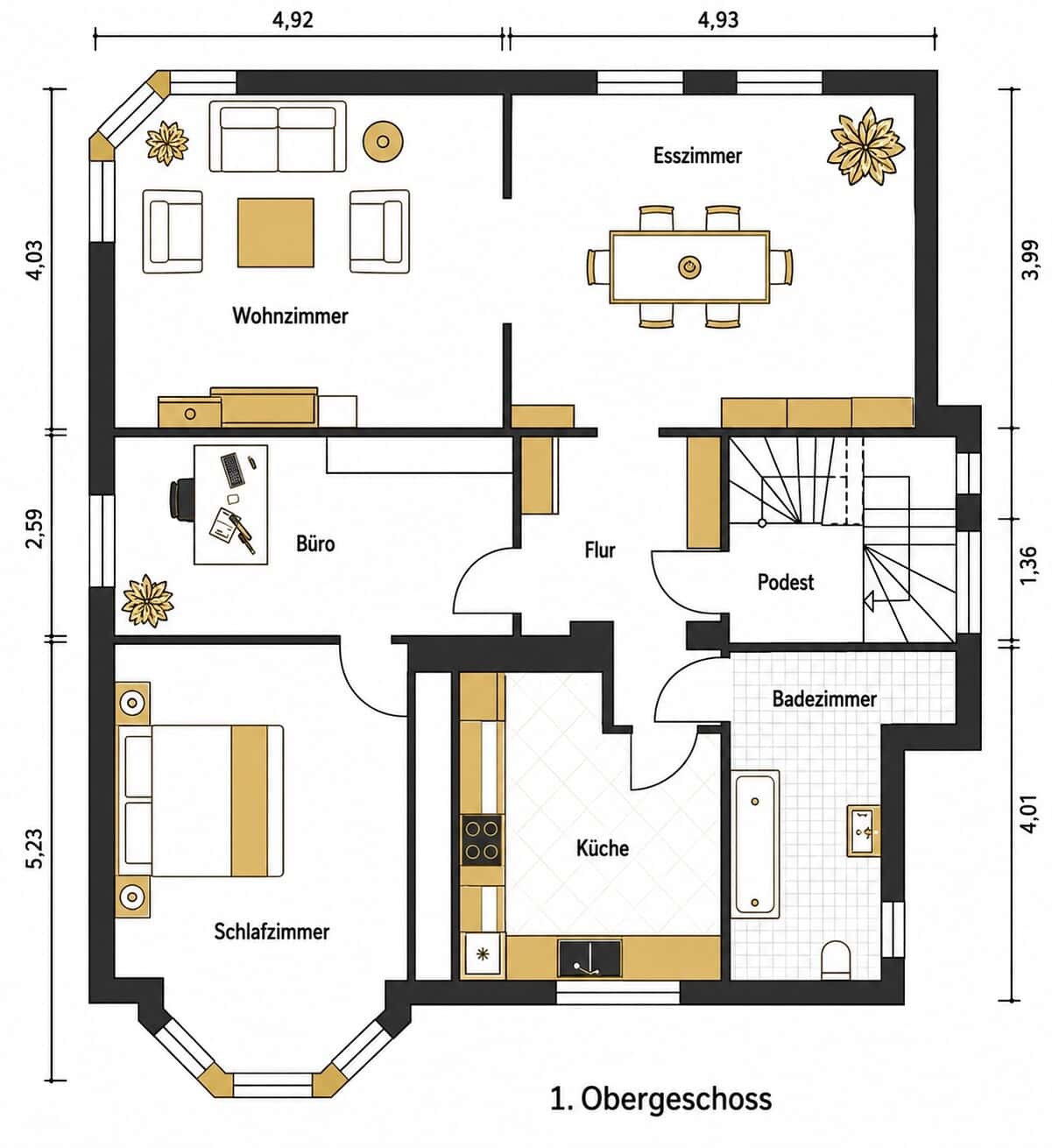 Etagenwohnung in Saarbrücken – Bild 1