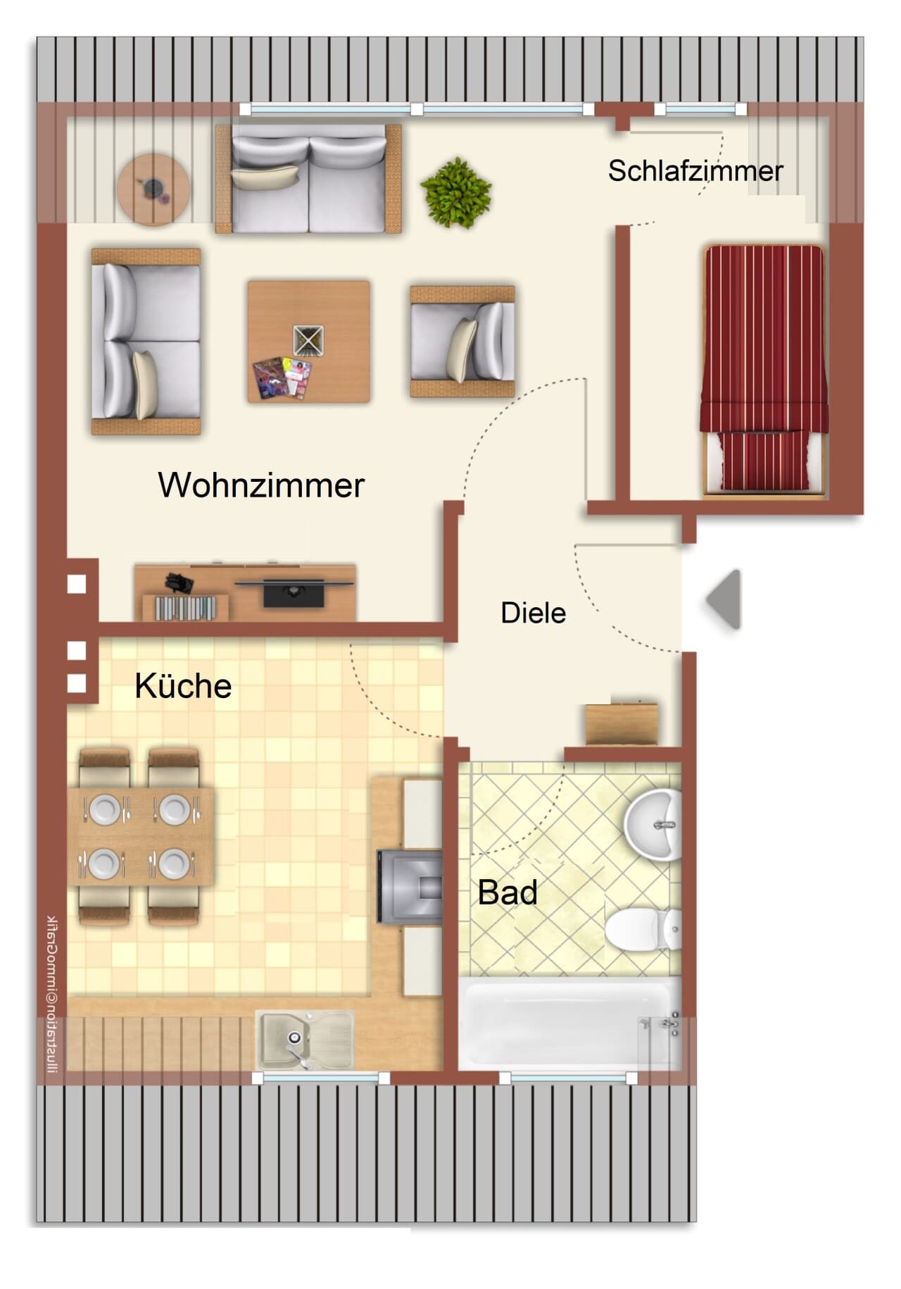 Dachgeschosswohnung in Dortmund - Eving – Bild 7