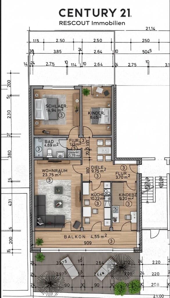 Etagenwohnung in Aachen – Bild 17