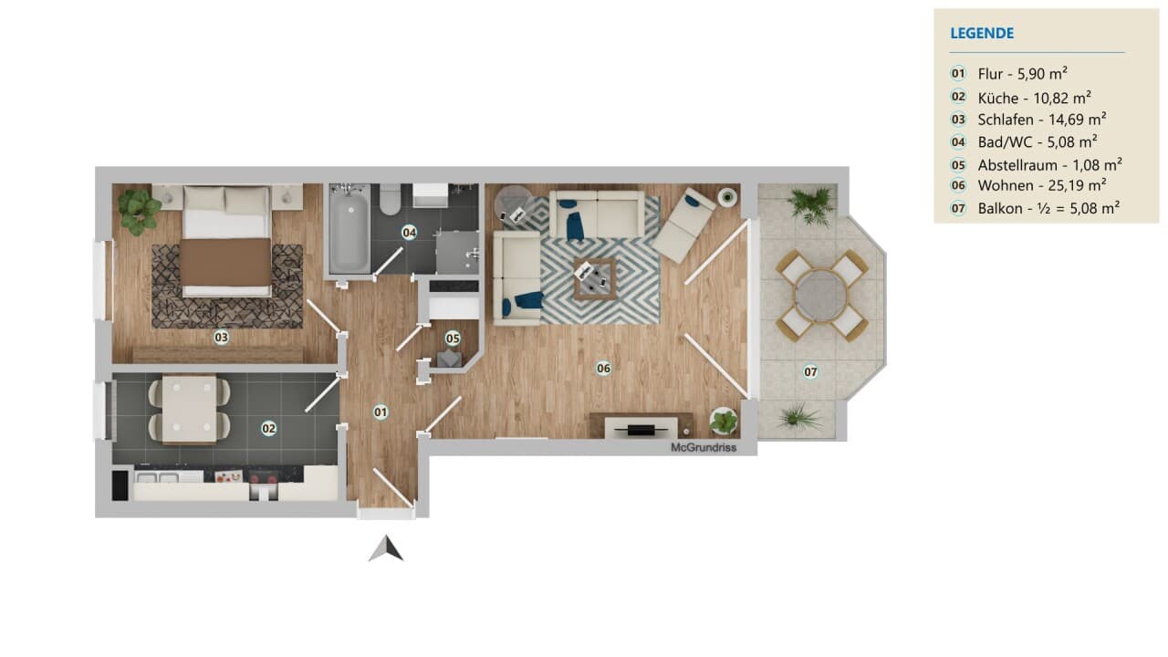 Etagenwohnung in Bogen – Bild 10