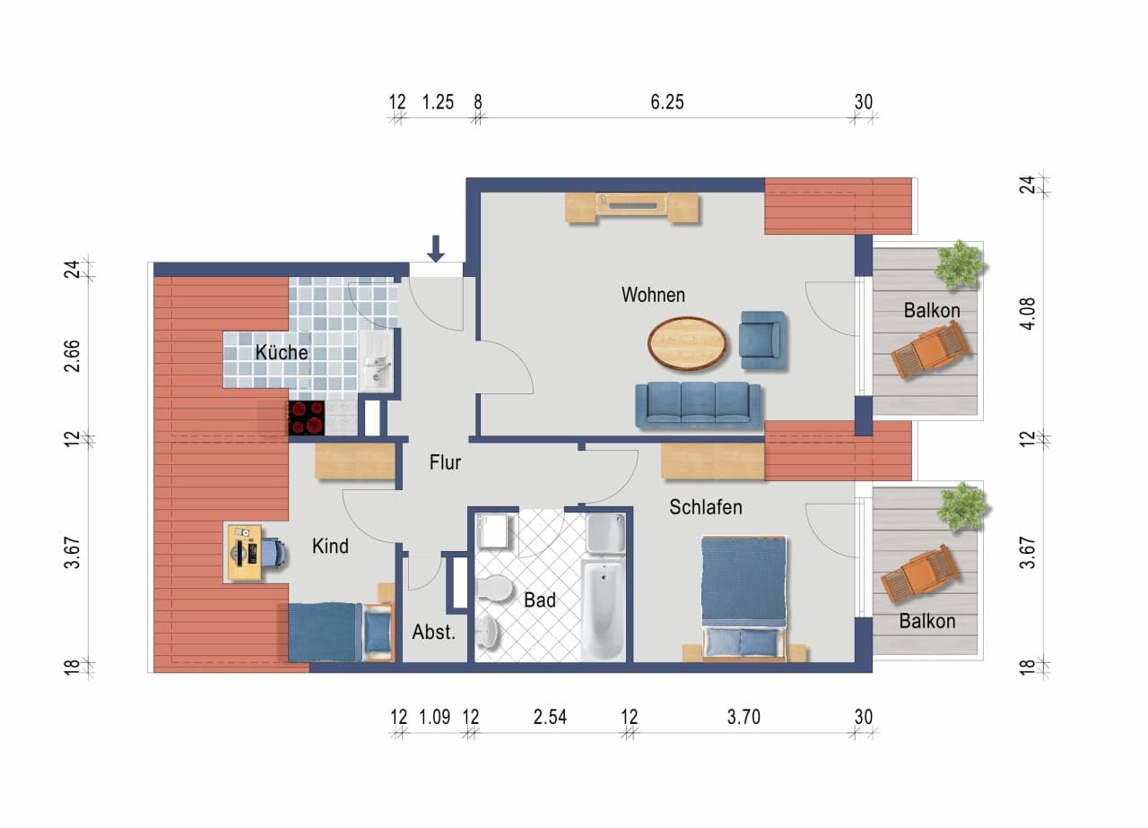 Dachgeschosswohnung in Schopfheim – Bild 11