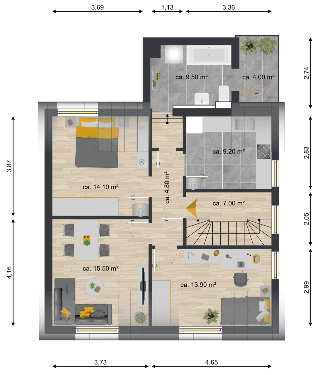 Dachgeschosswohnung in Bühlertal – Bild 2