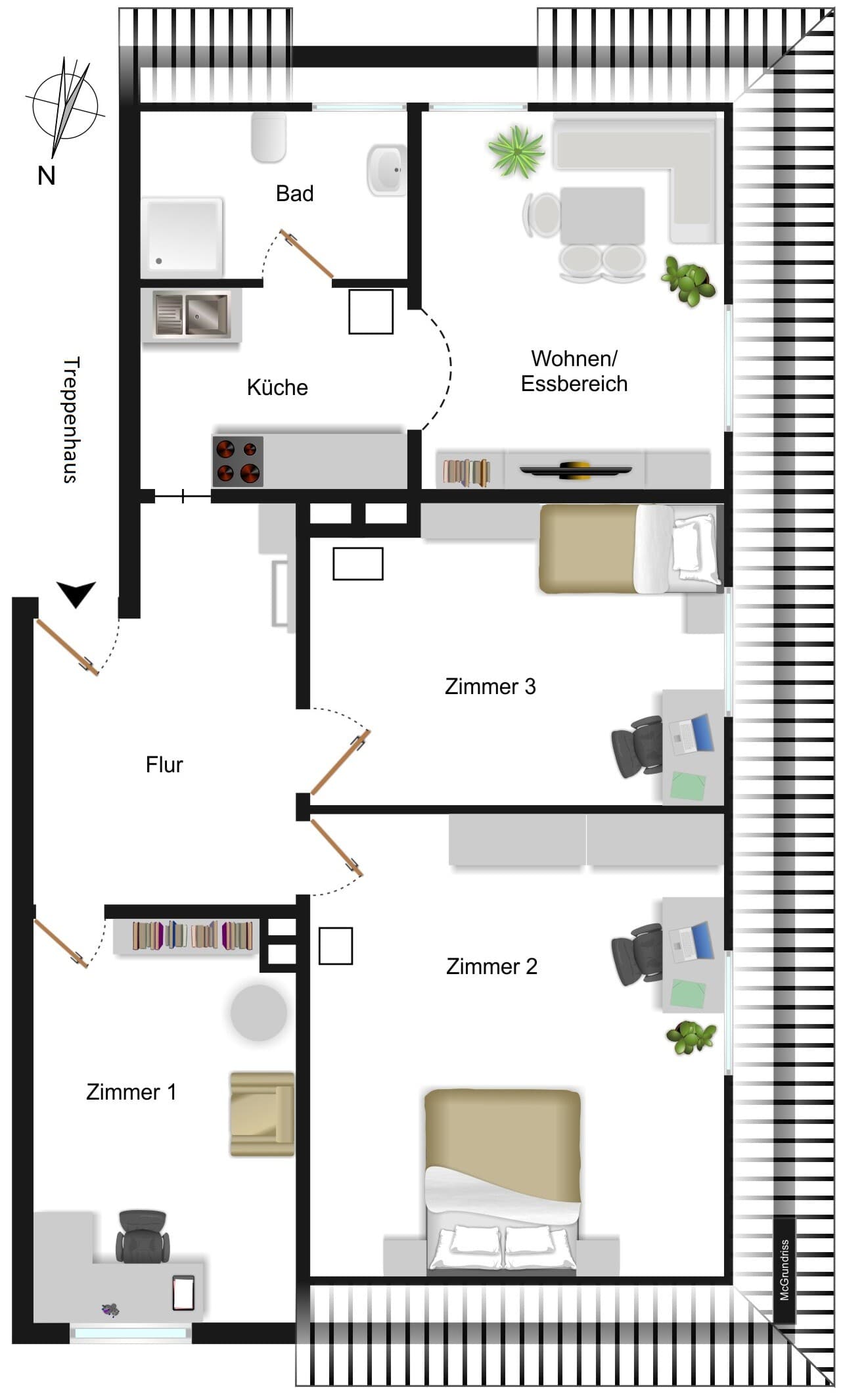 Dachgeschosswohnung in Gießen – Bild 7